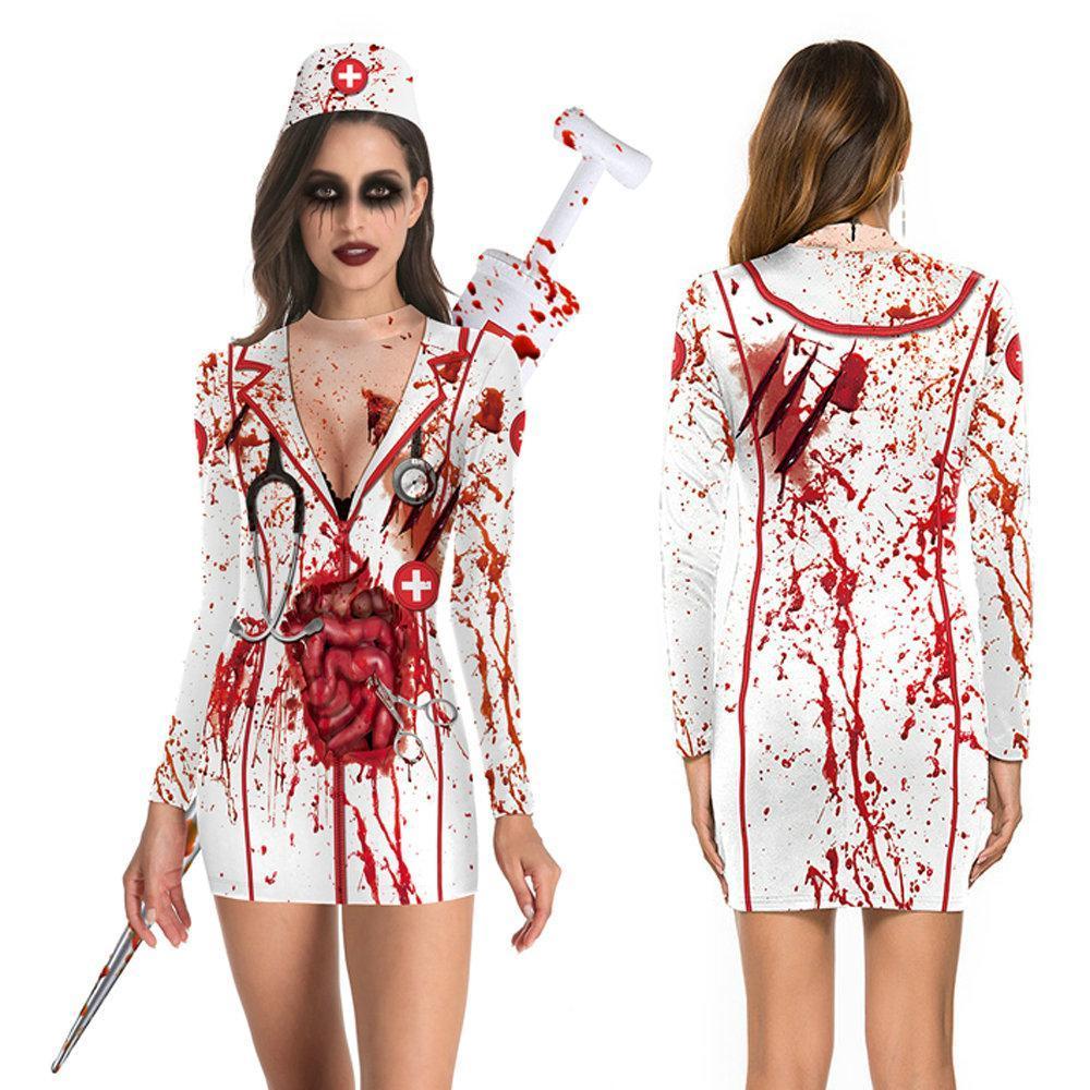 women nurse sexy dress cosplay Halloween costume