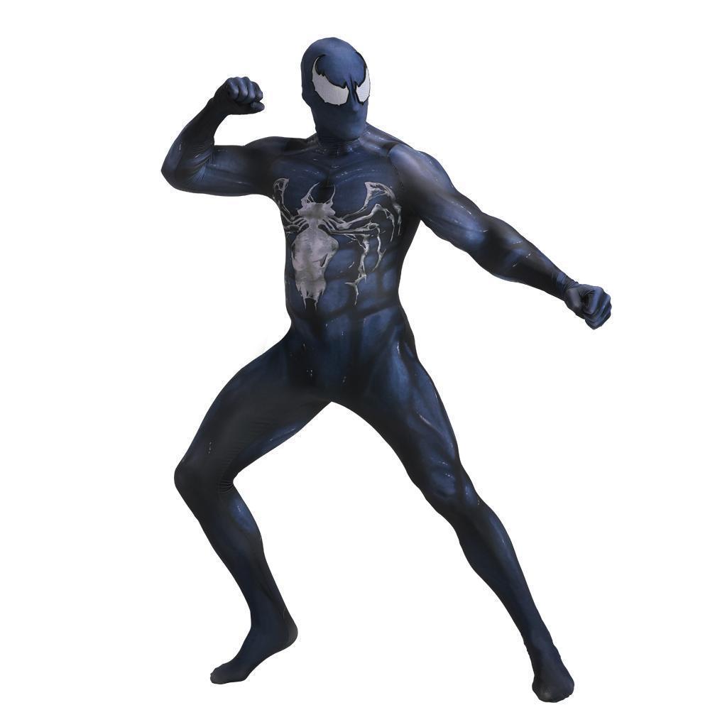 Venom Eddie Movie Halloween Cosplay Costume Zentai Jumpsuit Adult kids All Size