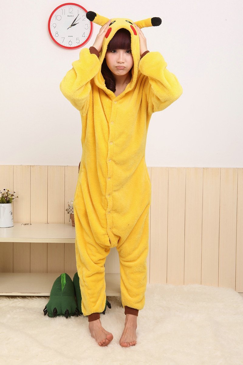 Pokemon Pikachu Kigurumi Animal Onesies Pajamas Costume