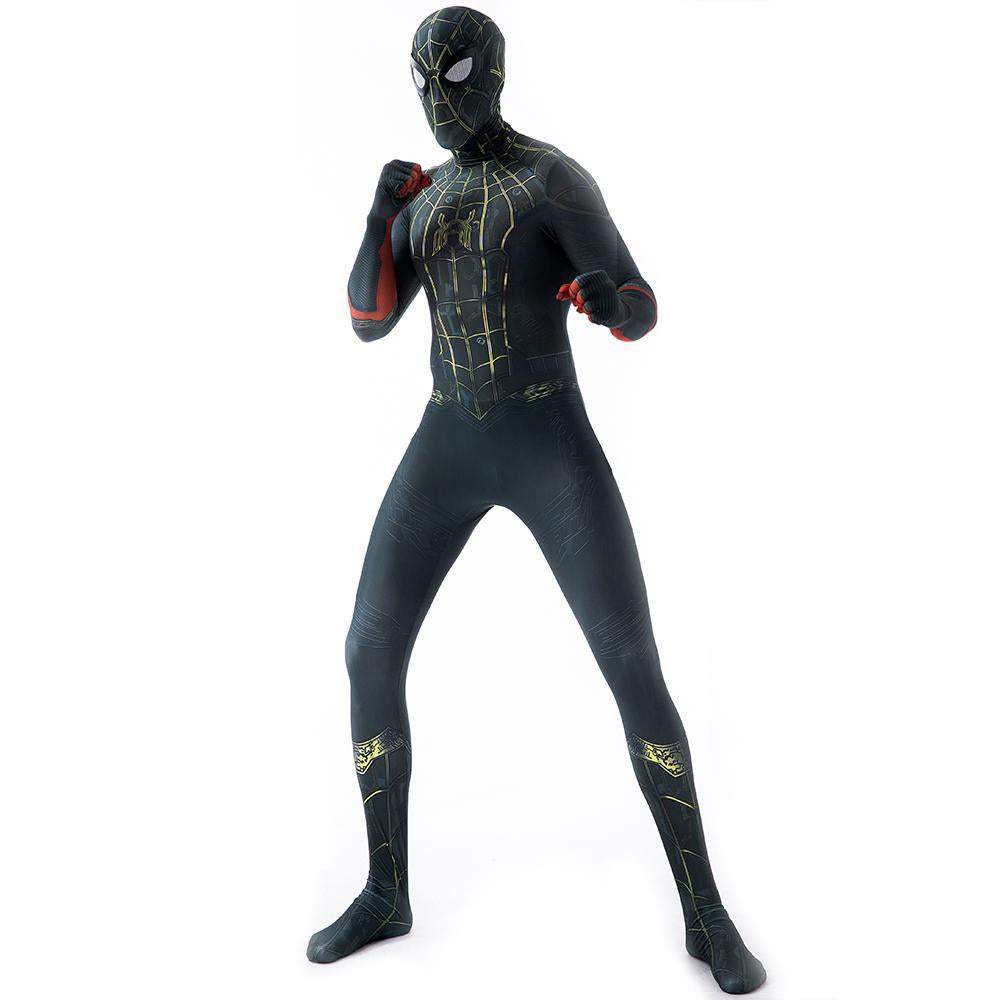 SpiderMan No Way Home Costume Cosplay Jumpsuit Superhero Tights Red Arm Suit Zentai For Adult Kids