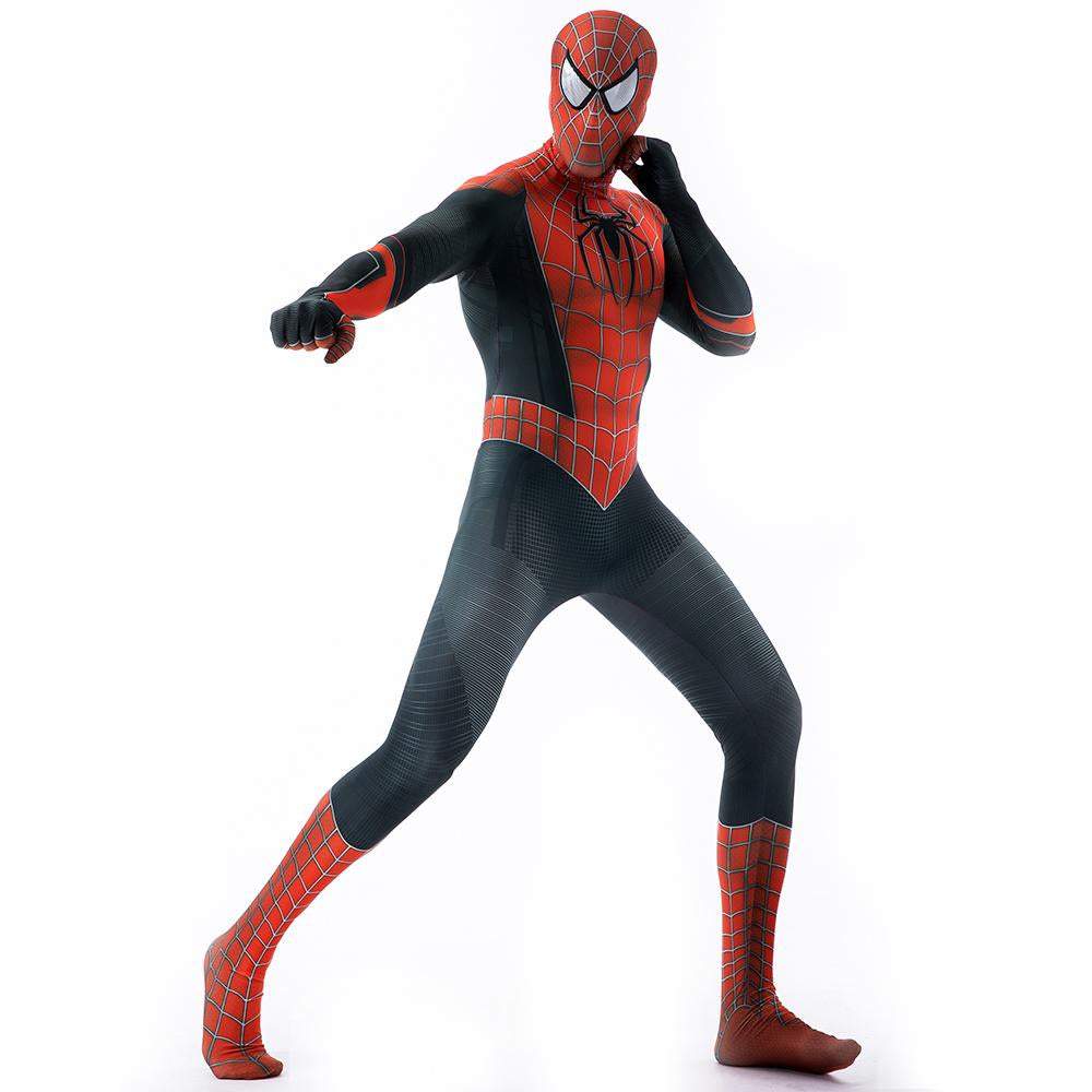 Halloween Cosplay Spiderman Jumpsuit Superhero Tights Costume Suit Zentai For Adult Kids