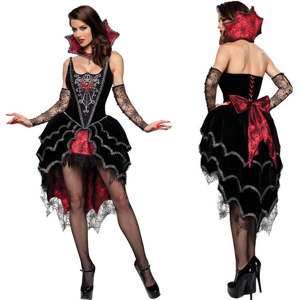 Women Adult Spider Cosplay Halloween Costume Dress