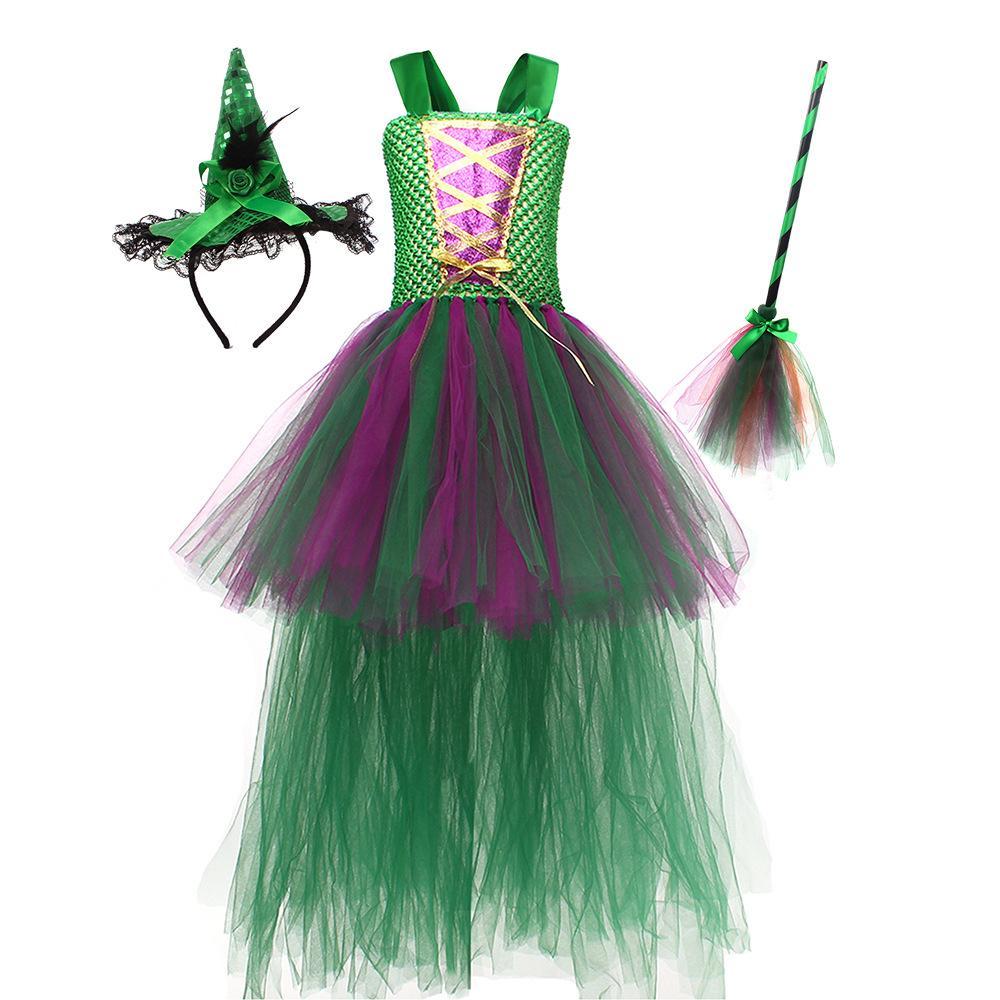 Girl Hocus Pocus Sanderson sisters Winifred Sarah Mary Tutu Dress for kids Halloween Cartoon Costume