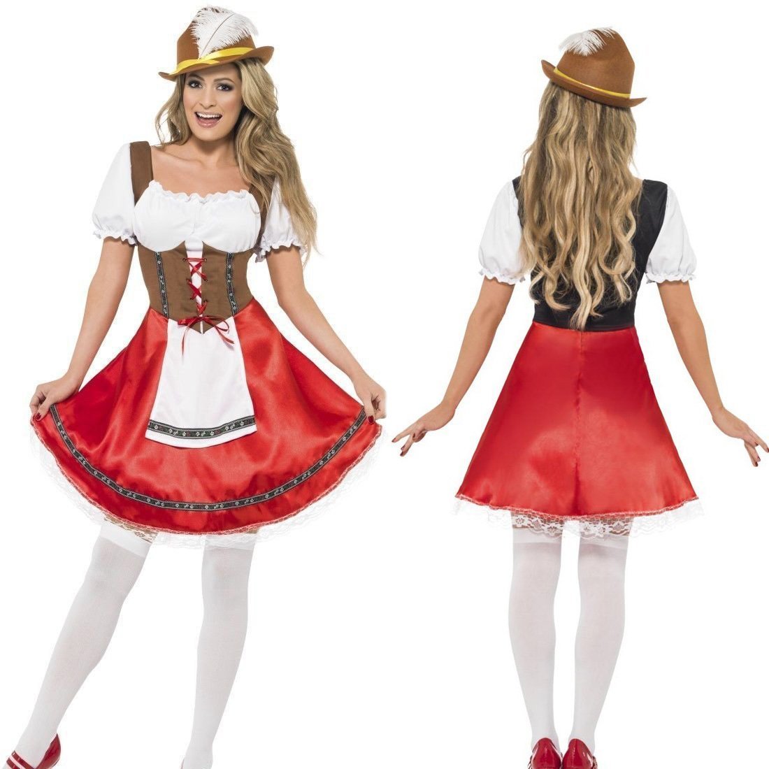 Stockholm Oktoberfest Beer Waiter Uniform Cosplay Costume Dress