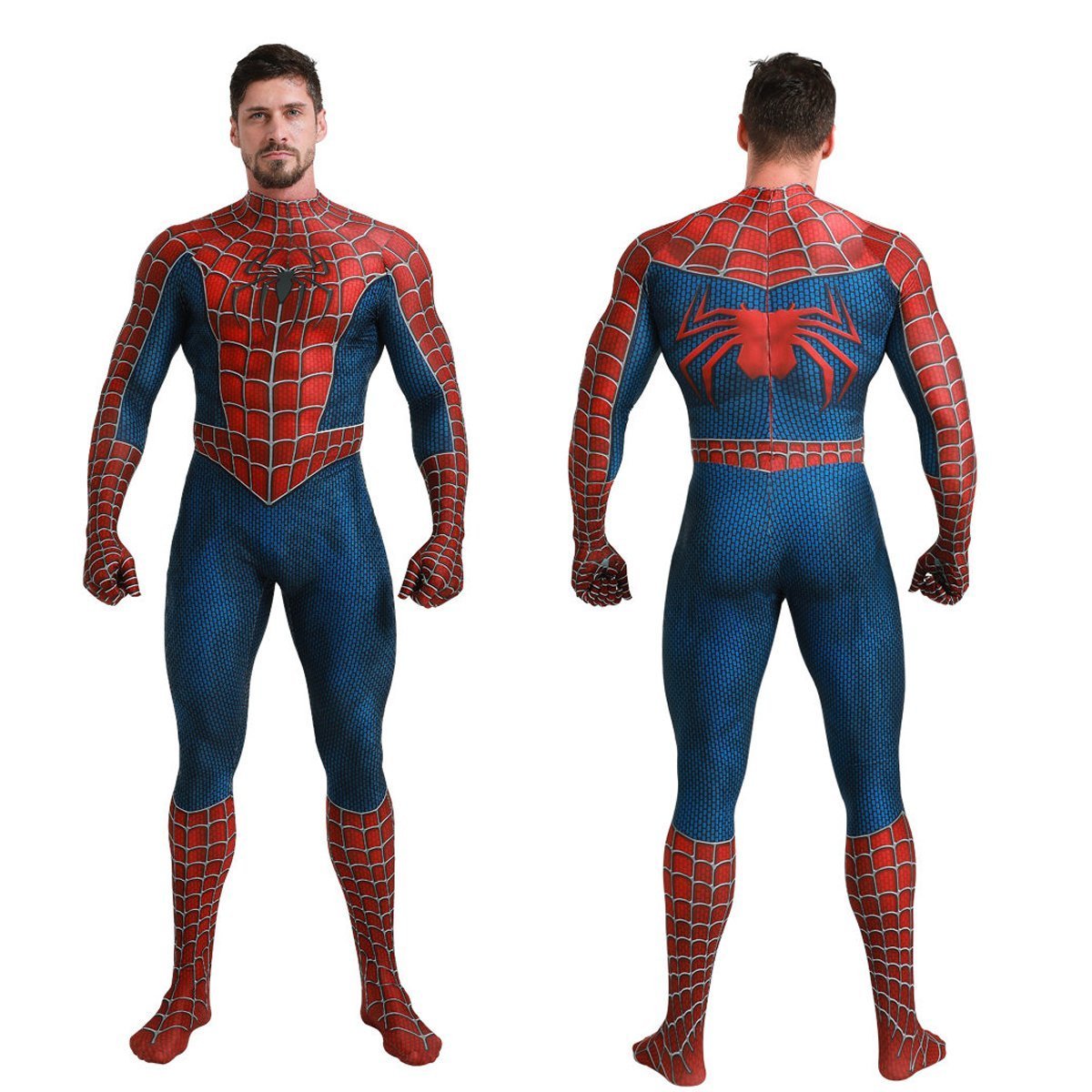 Spiderman Tony Halloween Cosplay Costume Zentai Jumpsuit