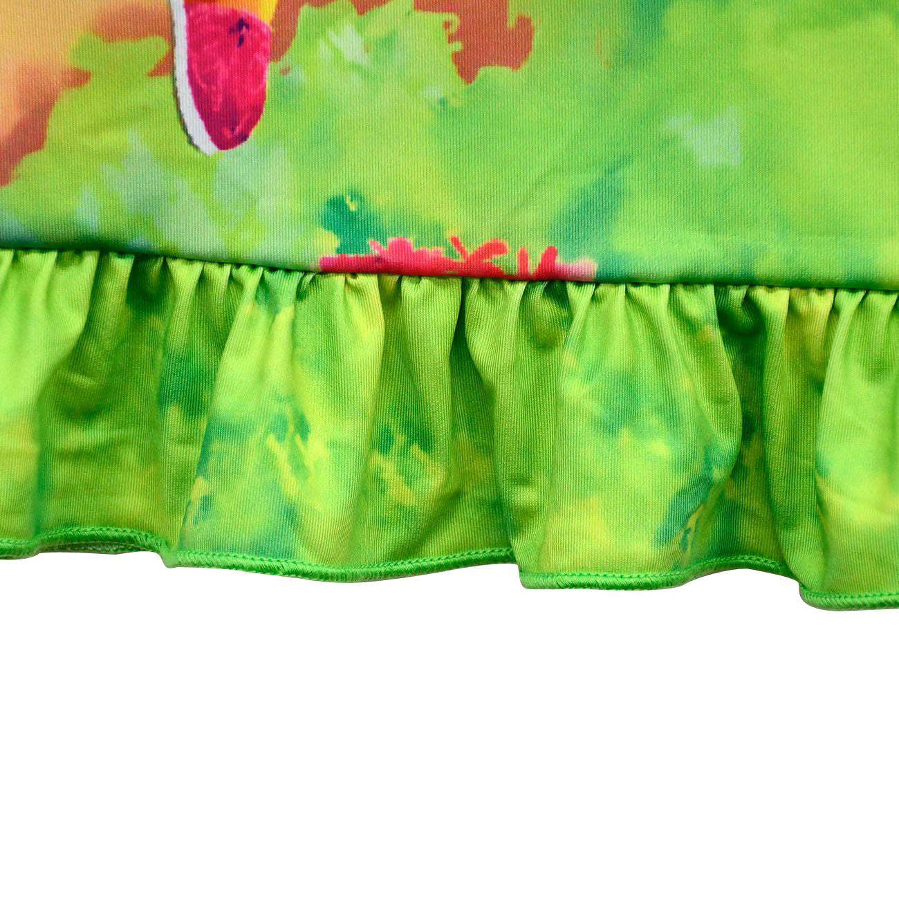 Encanto Mirabel Nightgown Little Girls Short Sleeve Ruffle Princess Pajamas Dress