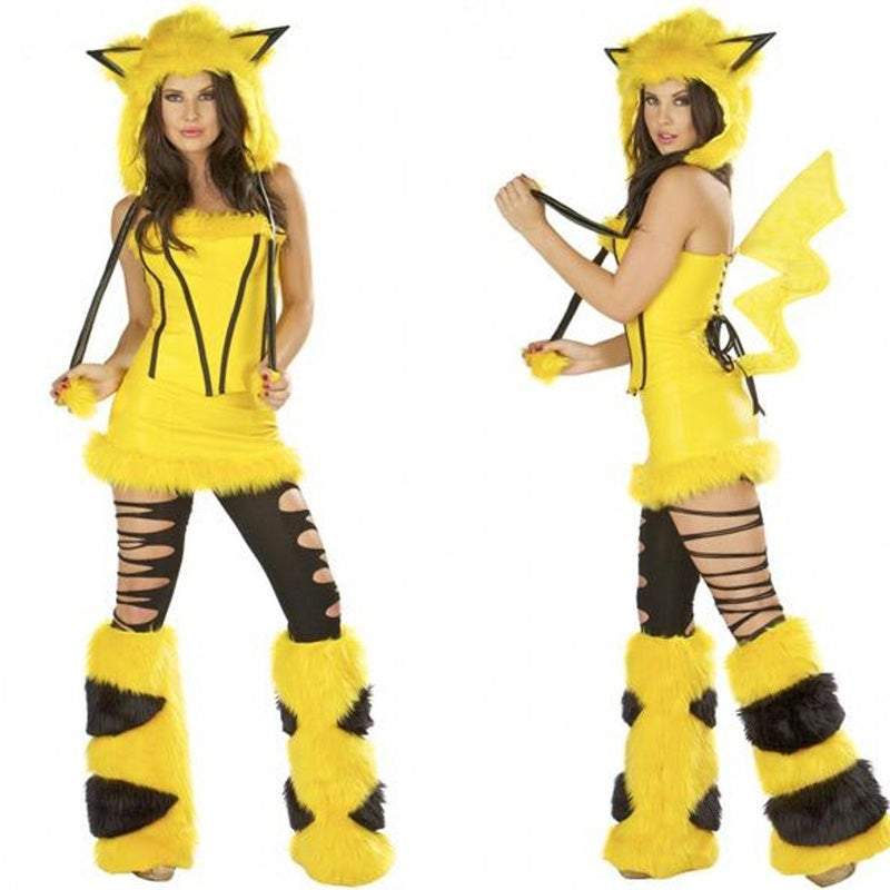 Pokémon Costumes Cartoon Woman Halloween Party Dress
