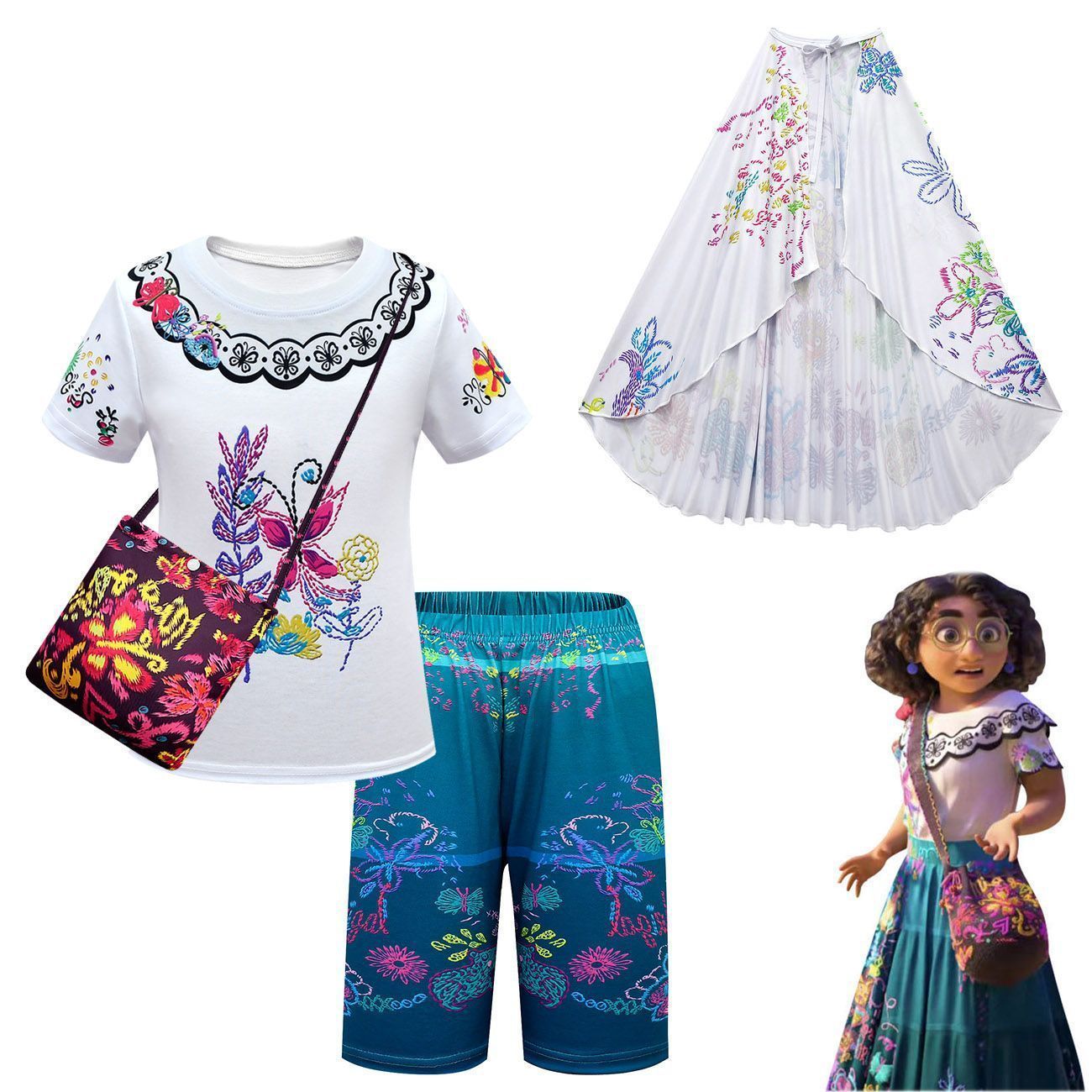 Encanto Mirabel Sets Shirt Short Pants Summer Outfits Suit