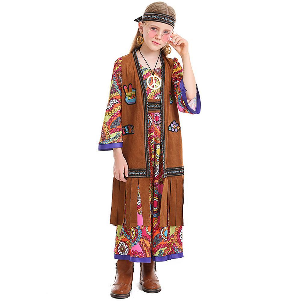 Children's hippie 60's retro disco hippie costume country singer Cosplay