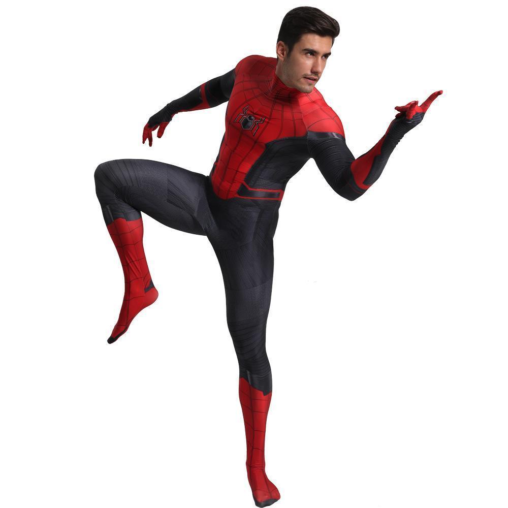 Spiderman Far From Home Cosplay Costume Halloween Outfits Bodysuit For Adult Kids