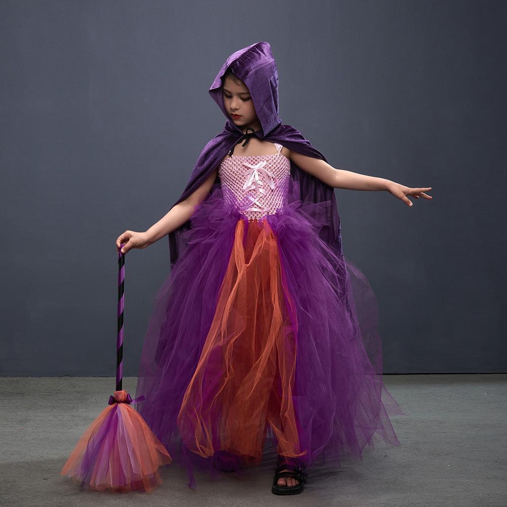 Hocus Pocus Sanderson Winifred Sarah Mary Costume sisters Tutu Dress for kids Girl Halloween Party Gift