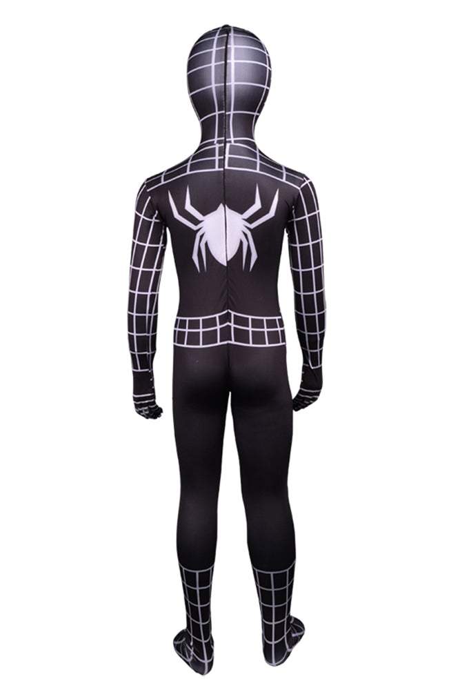 Spiderman Black Costume kids Cosplay Jumpsuit Mask Superhero Zentai