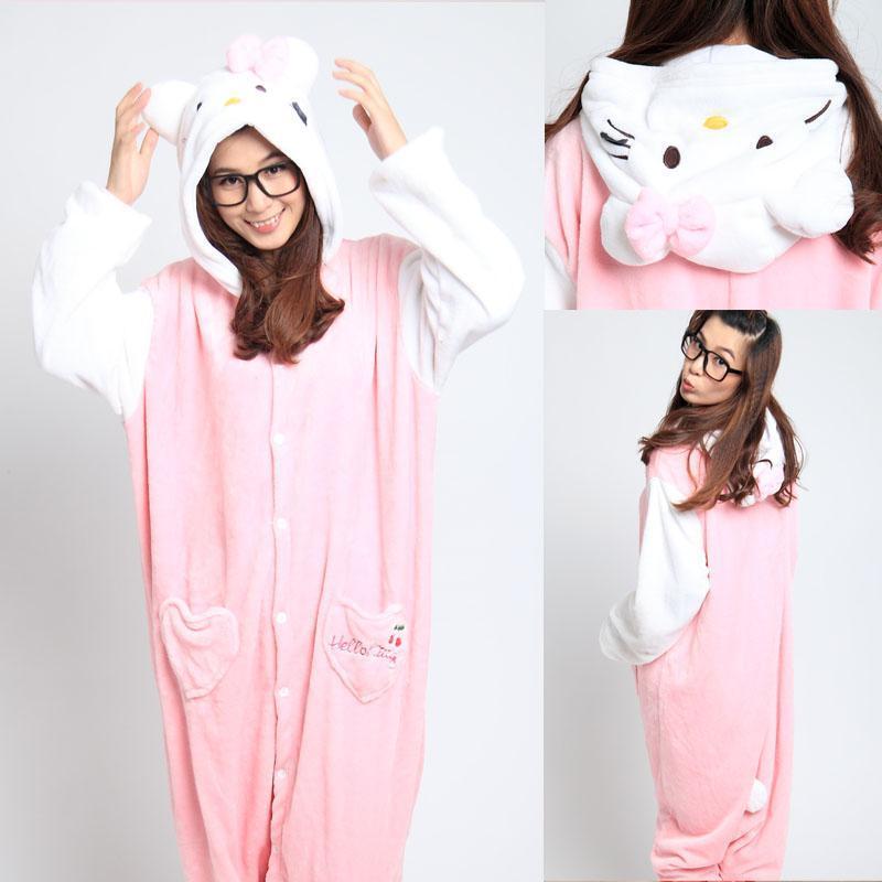 Hello Kitty Kigurumi Animal Onesie Hoodie Costume Pajamas