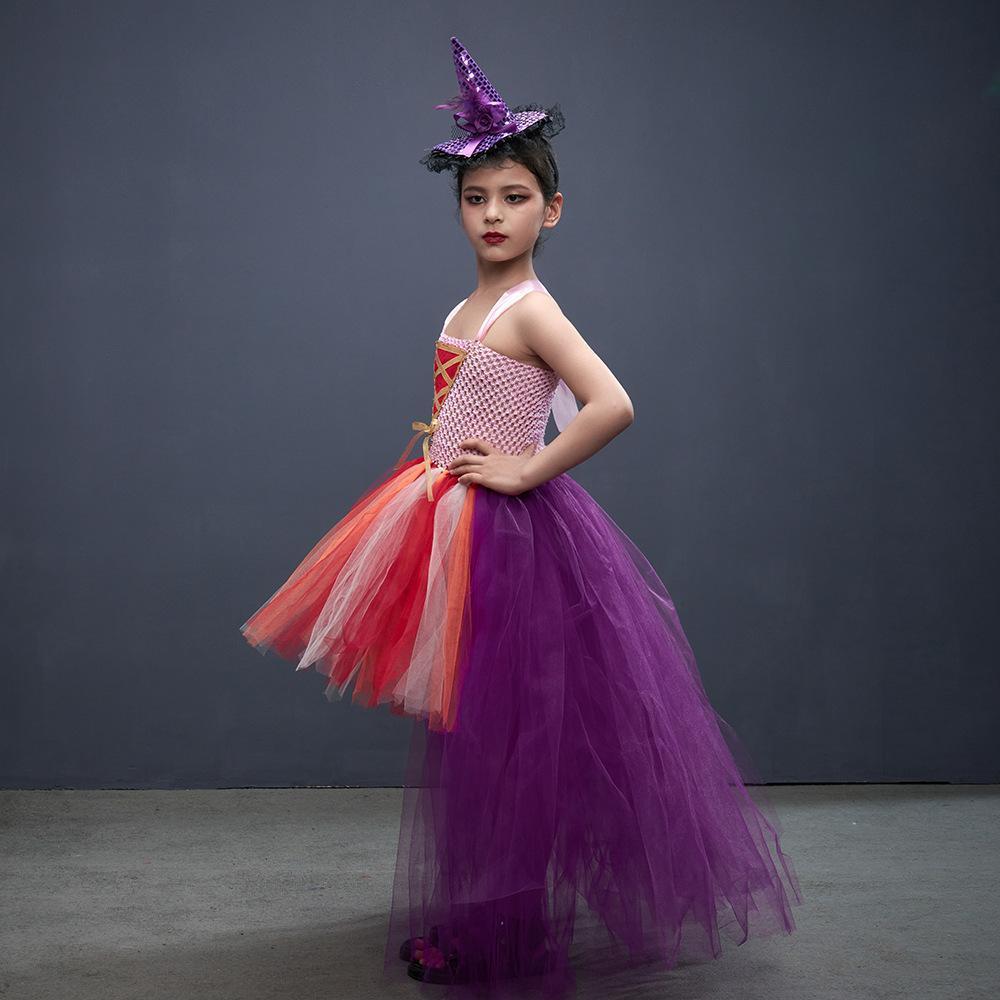 Girl Hocus Pocus Sanderson sisters Winifred Sarah Mary Tutu Dress for kids Halloween Cartoon Costume