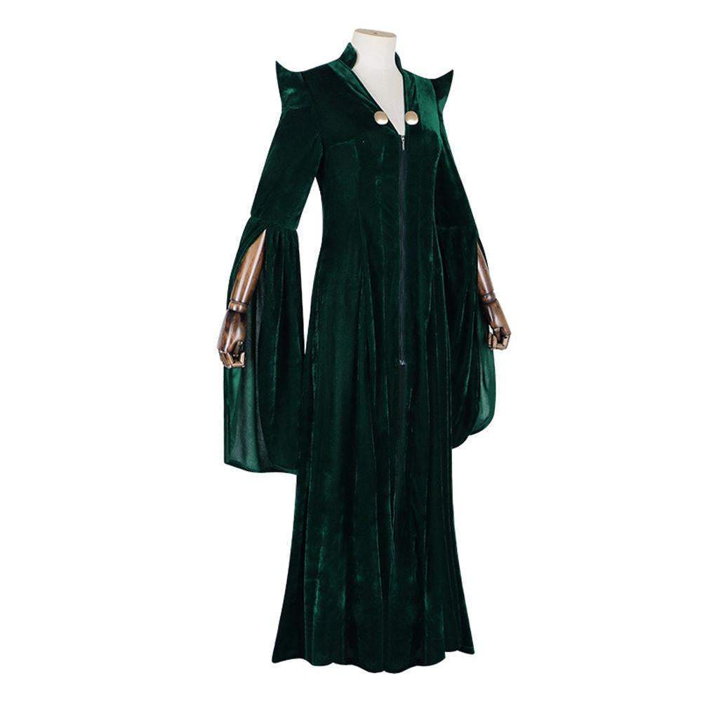 Harry Potter Professor Minerva McGonagall Cosplay Costumes Long Gown Robe Halloween Outfit Dress For Women