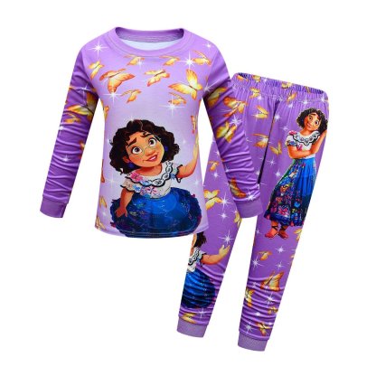 Encanto Mirabel Pajamas Set Kids Long Sleeve Trousers Two Pieces Suits-Pajamasbuy