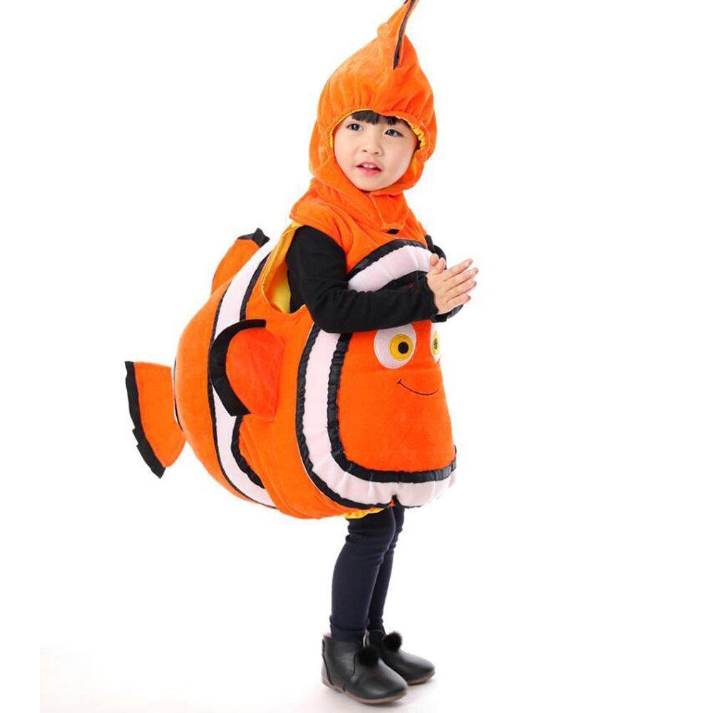 Finding Nemo Clown Fish Cosplay Animal Halloween Costume for Kids