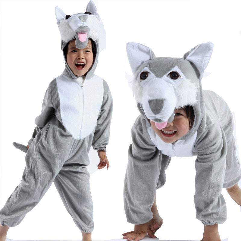 Child wolf Kids animal kigurumi onesie Halloween Costume