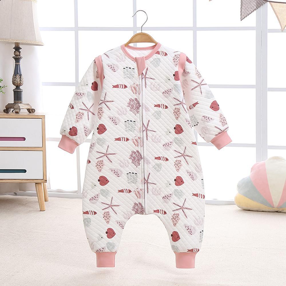 Autumn and winter plus cotton sleeveless children's split-leg one-piece romper
