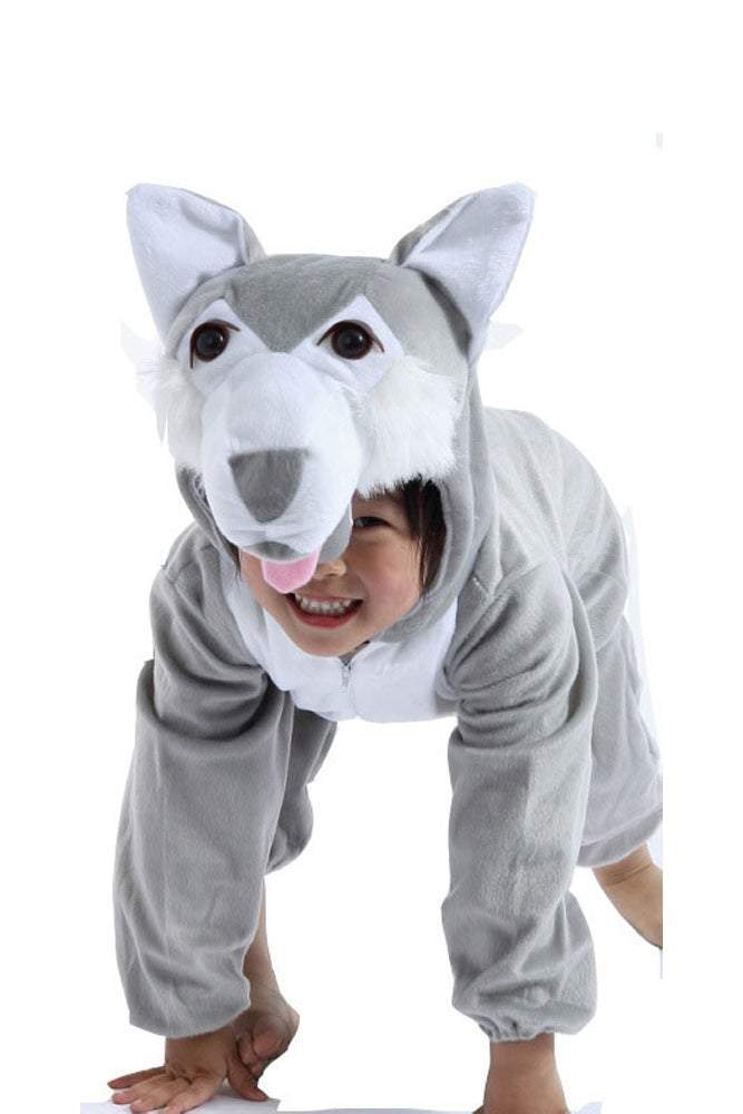 Child wolf Kids animal kigurumi onesie Halloween Costume