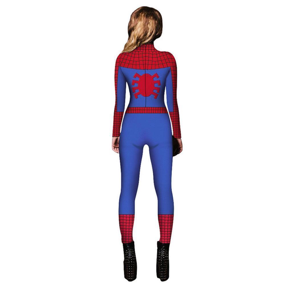 Spider woman Digital Printed Bodycon Jumpsuit Halloween Costume