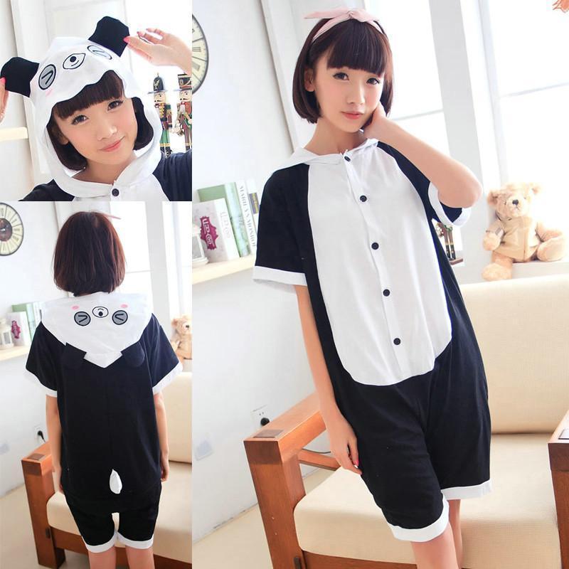 Blink Panda Pajamas Animal Onesie Hoodie Kigurumi Short Sleeve