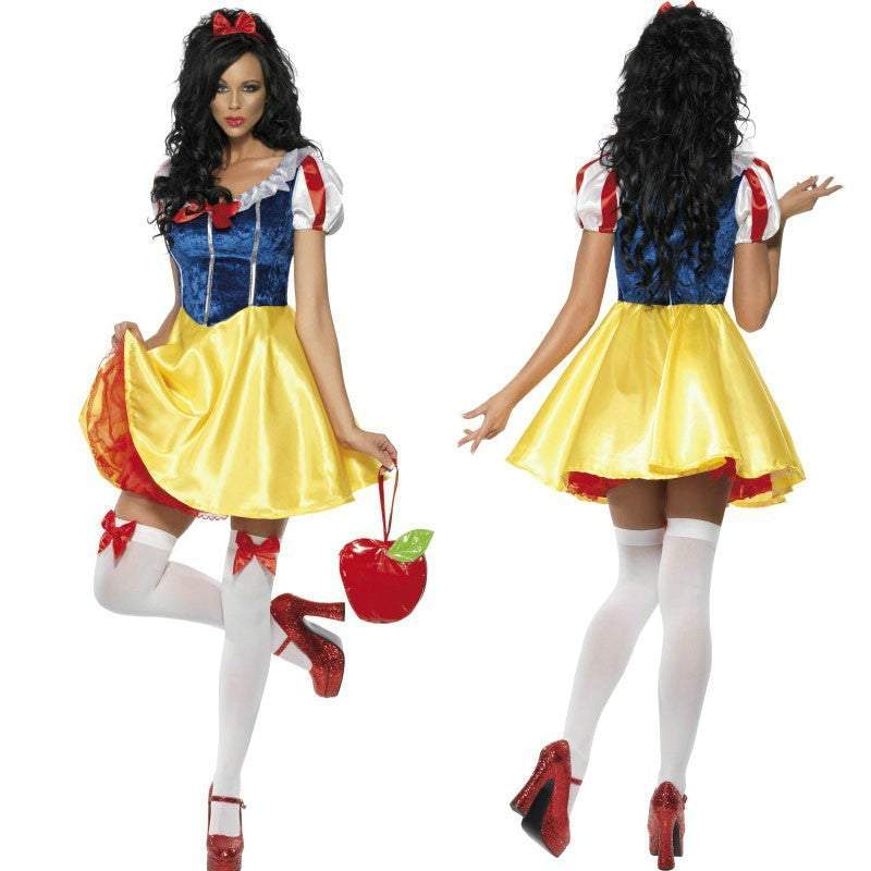 Halloween snow White Dress Cosplay Costume-Pajamasbuy