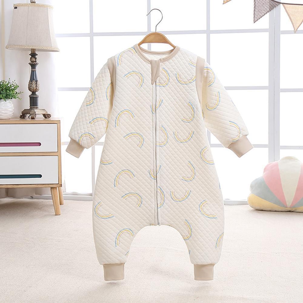 Autumn and winter plus cotton sleeveless children's split-leg one-piece romper
