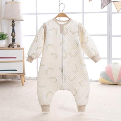 Autumn and winter plus cotton sleeveless children's split-leg one-piece romper