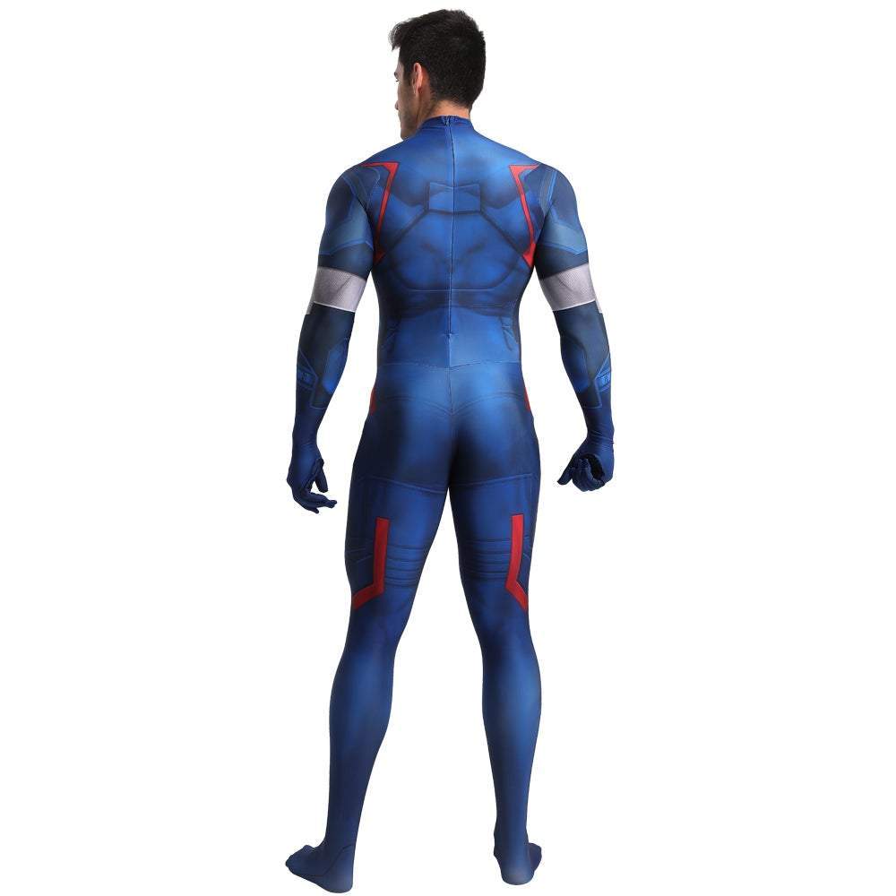 Captain America Outfits Cosplay Halloween Costume Bodysuit