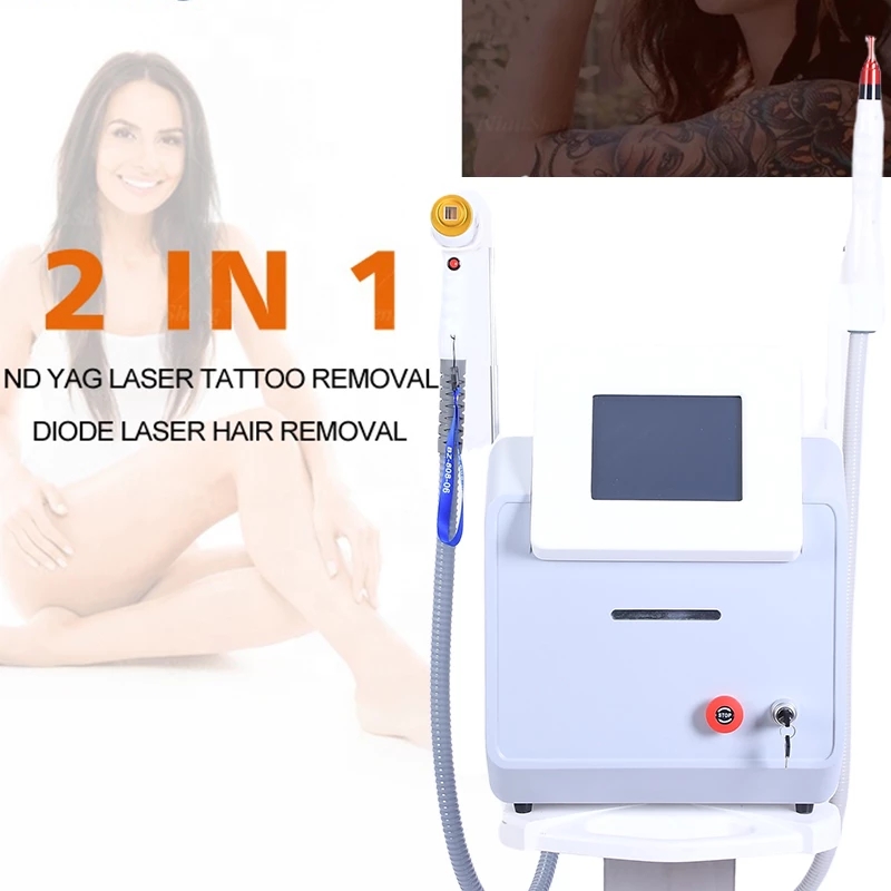 2023 Best 2 in 1 Pico laser tattoo removal machine 808nm Diode Laser Hair Removal Machine epilator nd yag laser remove tattoo