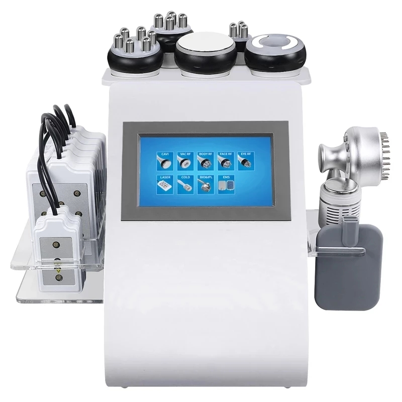 2023 40k Portable 9 in 1 Vacuum Cavitation System Ultrasonic Body Cavitation Lipo Laser Slimming Machin Salon/Additional