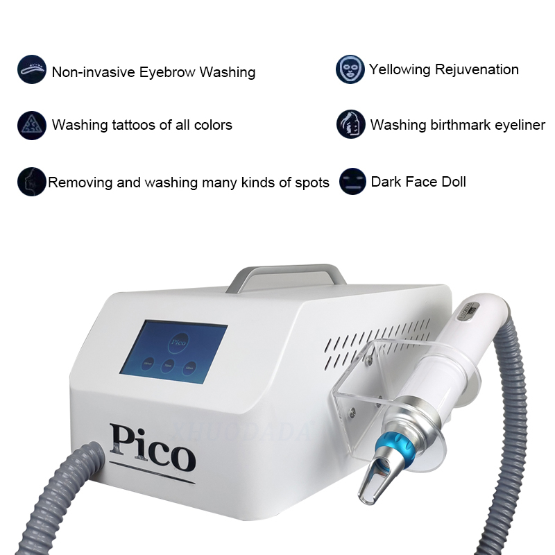 New ND YAG Picosecond Laser Tattoo Removal Machine Freckle Eyebrow Washing Skin Rejuvenation Carbon Peeling Whitening Beauty