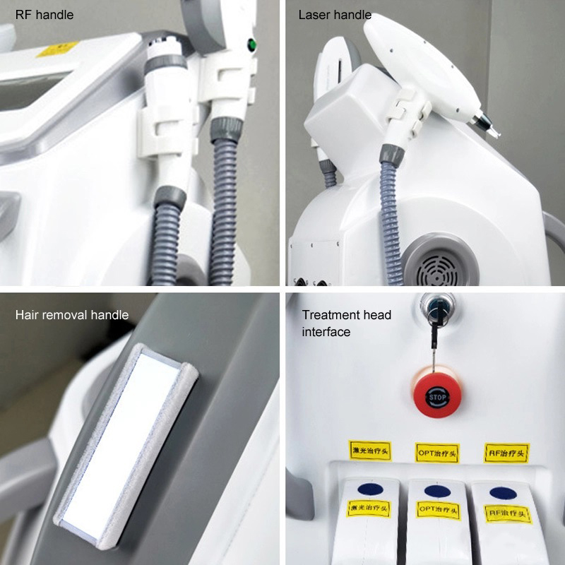 3 in 1 OPT SHR Nd YAG Laser RF Face Lifting Hair Removal Skin Rejuvenation Vascular Therapy Professional Beauty Salon Equipment