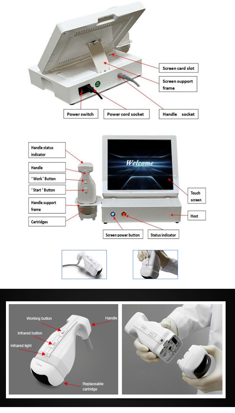 Portable Ultrasound Body Cellulite Removal Machine Body Shaping Liposonic Slimming Machine