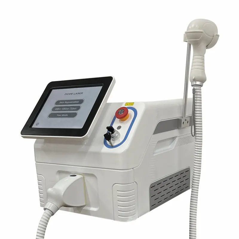 Diode Laser 755 808 1064nm Multi Wavelengths Hair Removal Machine Cooling Head Painless Laser Epilator Face Body Hair Removal