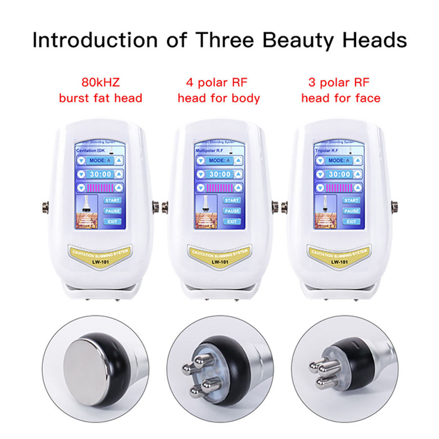 2023 Body Slimming Machine Cavitation System Machine Ultrasonic 3 In 1 Body Slimming S Shape Cavitation Machine 40k