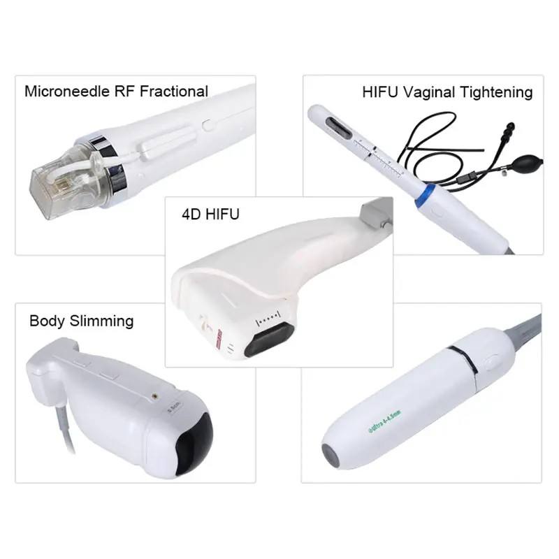 Portable 6 in 1 Face Lifting 4D Hifu 100000 Shots 12 Lines Anti-aging Body Slimming Microneedling RF System 4D Ice Hifu Machine