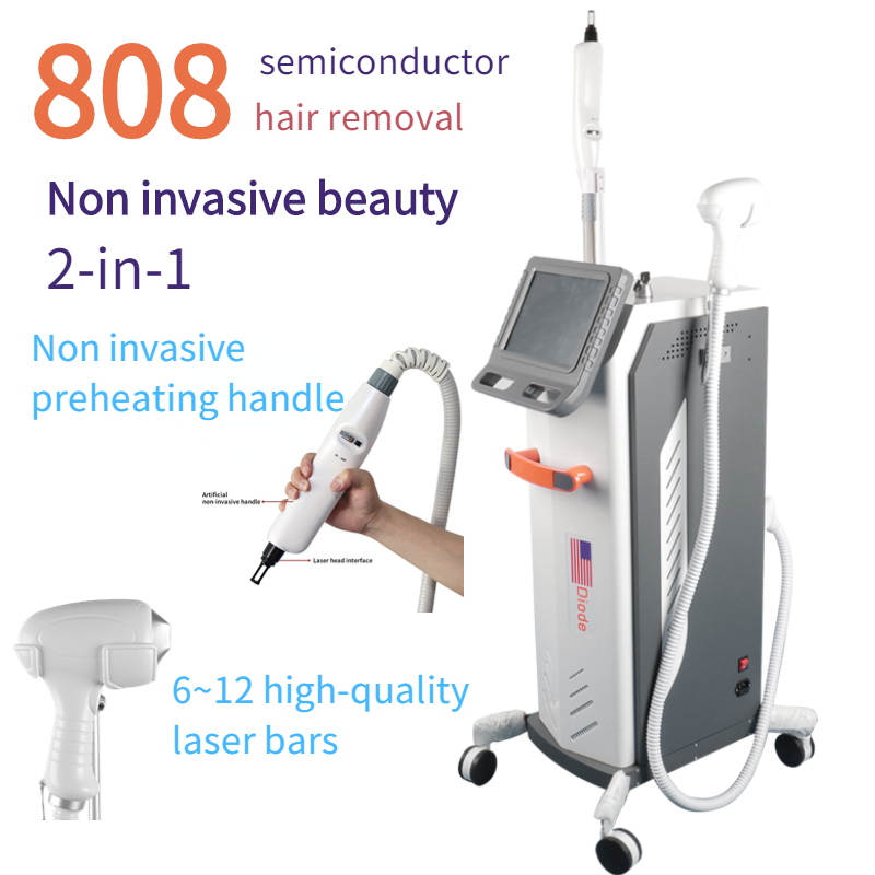 2 in 1 pico diode laser 808nm picosecond laser tattoo removal diode laser 808 ice painless hair removal