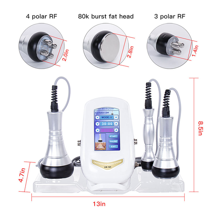 2023 Body Slimming Machine Cavitation System Machine Ultrasonic 3 In 1 Body Slimming S Shape Cavitation Machine 40k