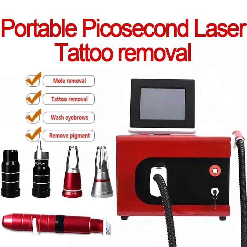 Professional Q Switch Nd Yag Portable Skin Whitening Acne Dark Spot Remover Tattoo Permanent Hair Removal Laser Machine
