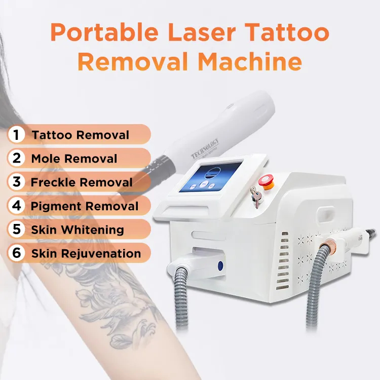 Portable 755 532 1064 3 Wavelength Picosecond Laser Tattoo Removal Carbon Peeling Pico Laser Machine