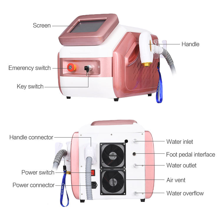 Professional 808 Nano Diode Laser Triple Wavelength Long-Term Laser Hair Removal Machine
