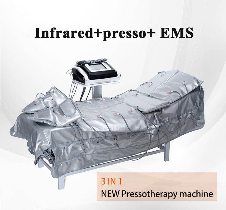 Professional Massage 3 IN 1 EMS In Frared Body Slimming Presso Therapy Presoterapie Lymphatic Drainage Machine Spa