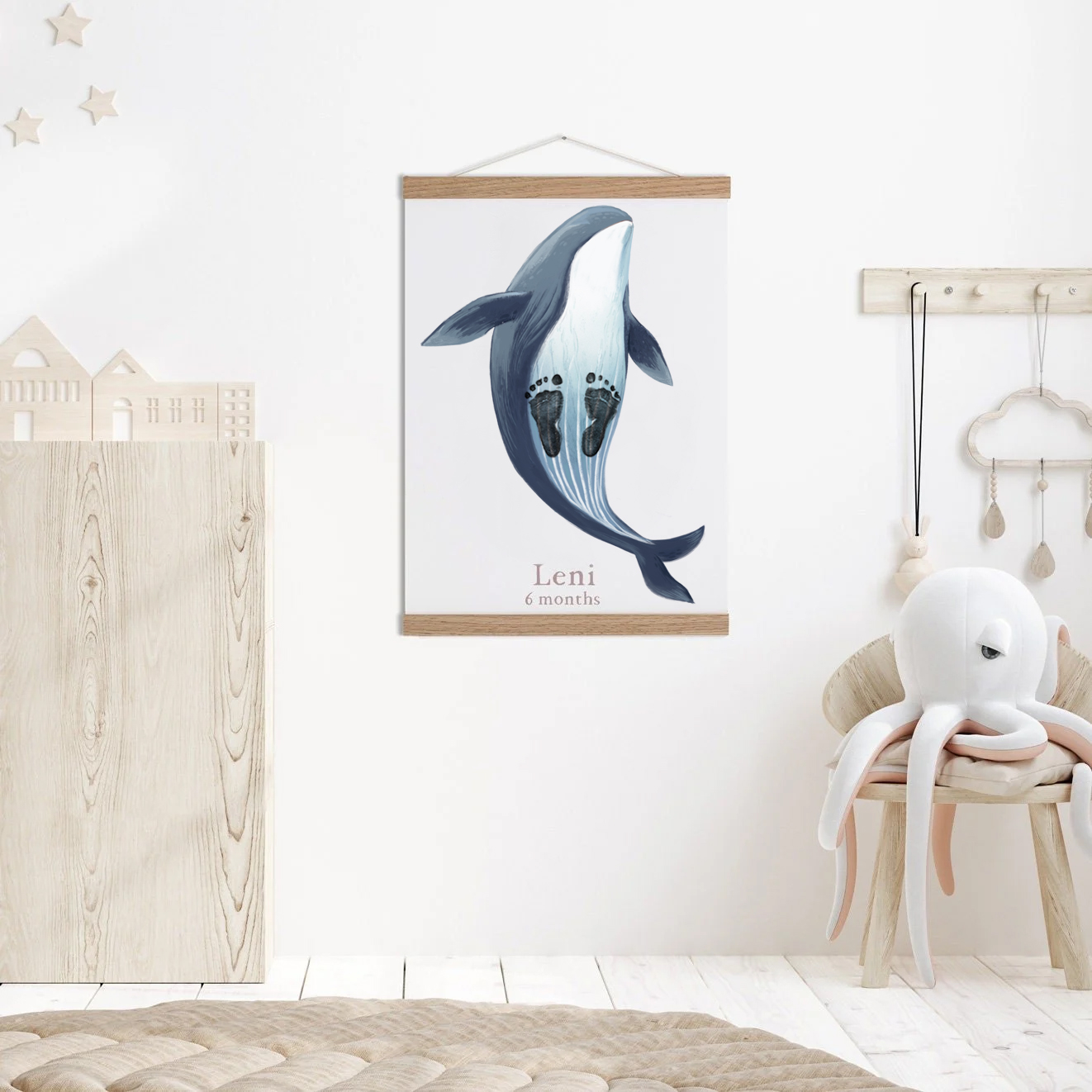 Overlord Blue Whale in the sea,Baby Gift and Pets Gift Personalized,, Footprint Set, Mural Baby & Children's Room Animals, Blue Whale?