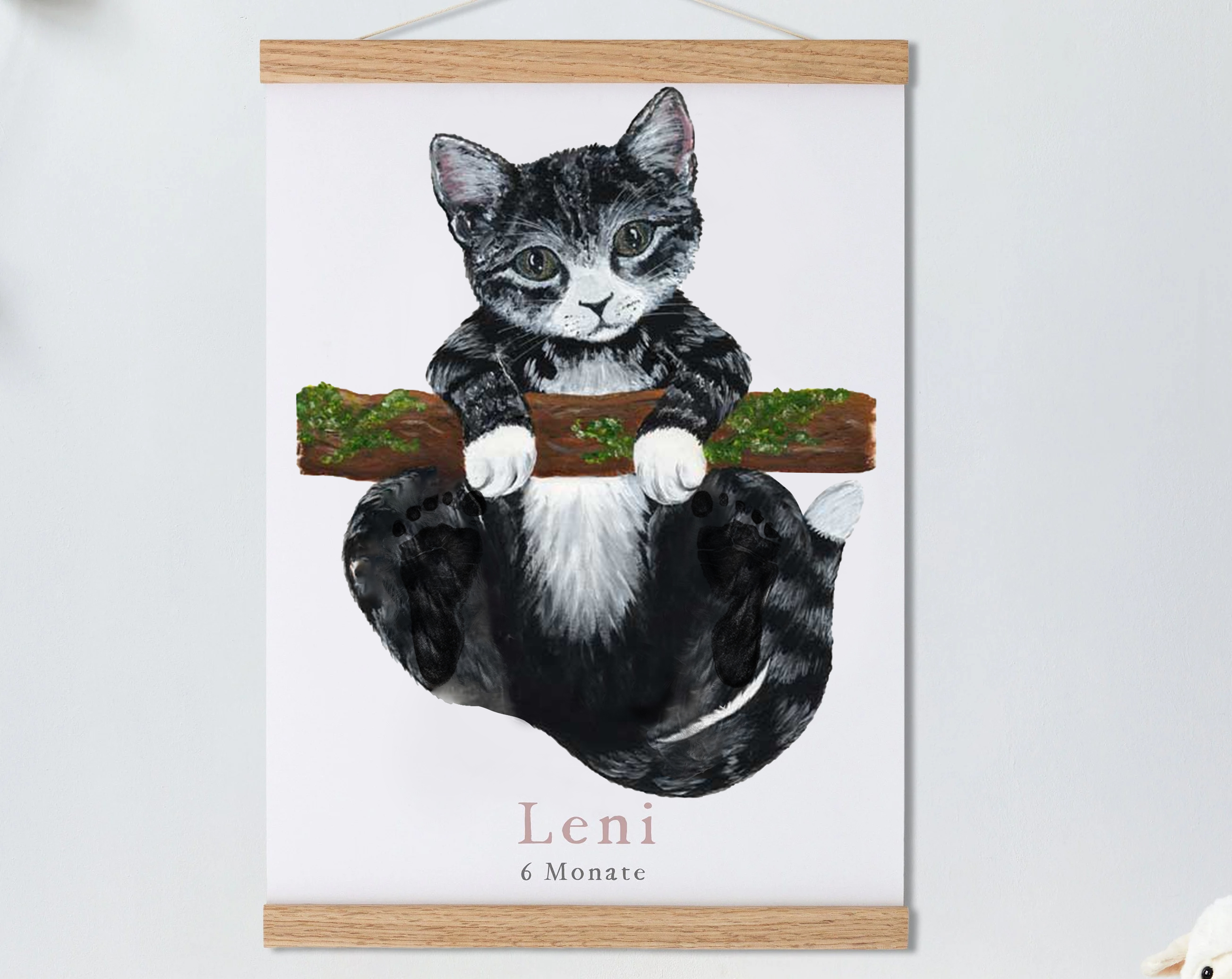 Tree Hugging Cat,Baby Gift and Pets Gift Personalized,, Footprint Set, Mural Baby & Children's Room Animals,Tree Hugging Cat?