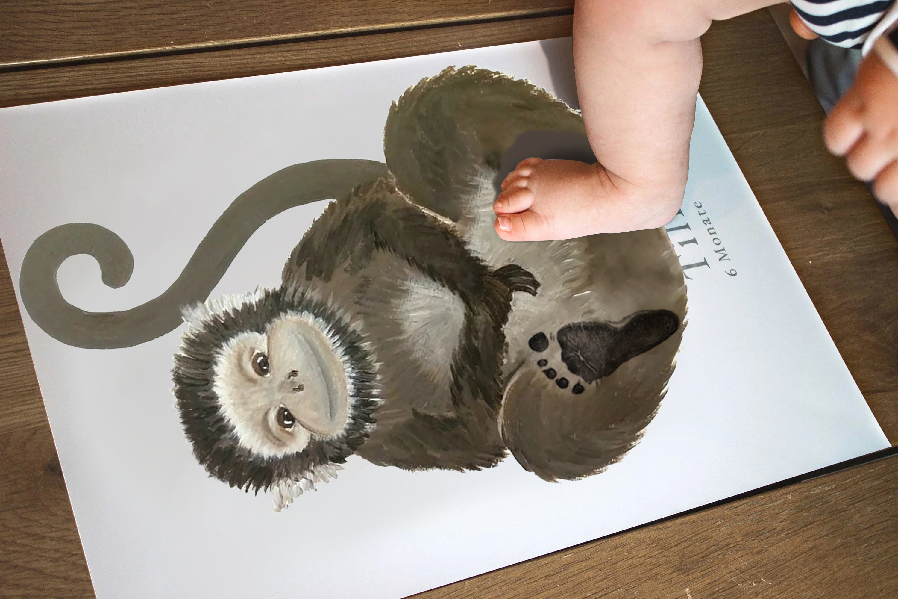 Sitting Monkey,Baby Gift and Pets Gift Personalized,, Footprint Set, Mural Baby & Children's Room Animals,Sitting Monkey?