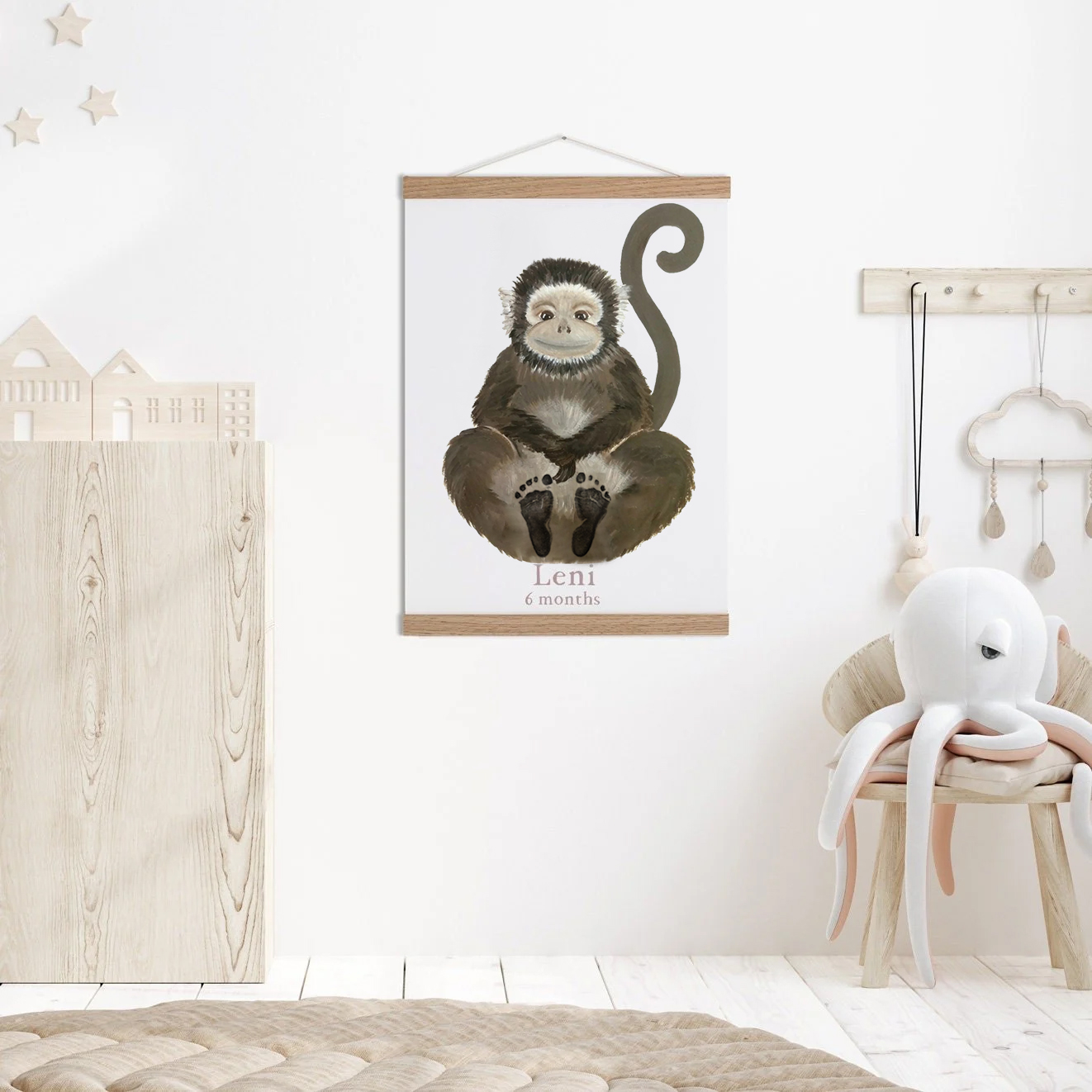 Sitting Monkey,Baby Gift and Pets Gift Personalized,, Footprint Set, Mural Baby & Children's Room Animals,Sitting Monkey?
