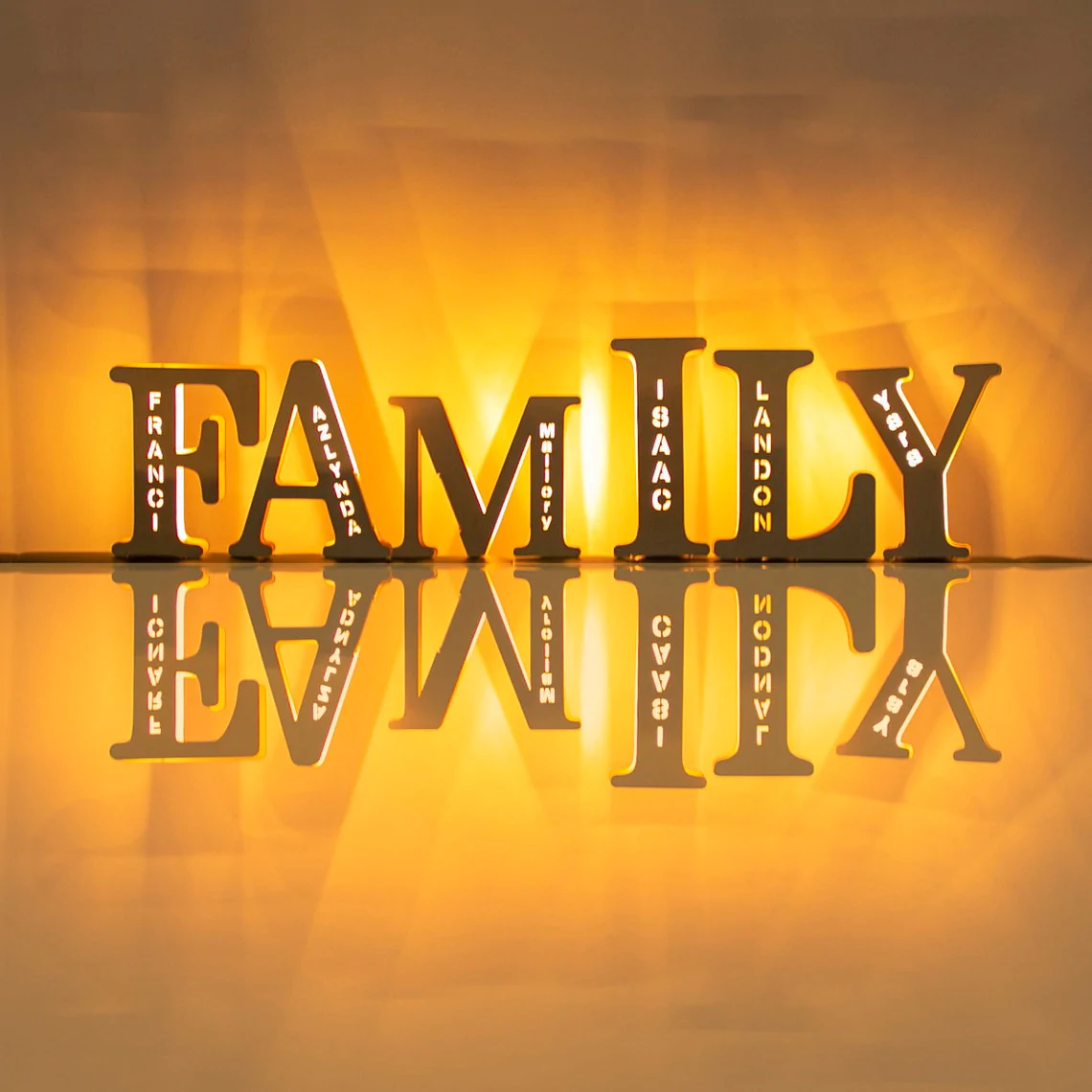 Custom Name Light, Custom Wooden Night Light Living Room Letter Lamp Wall Decor Name Light-babyanimal