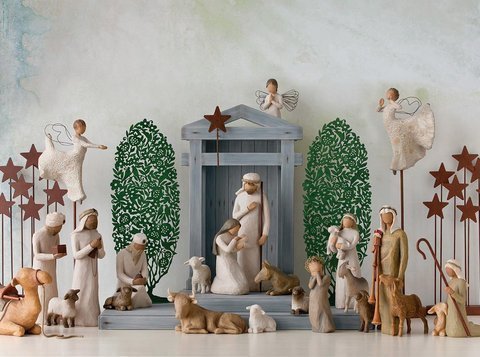 Nativity Deluxe��Gift stars and manger��|Nativity Sets-babyanimal